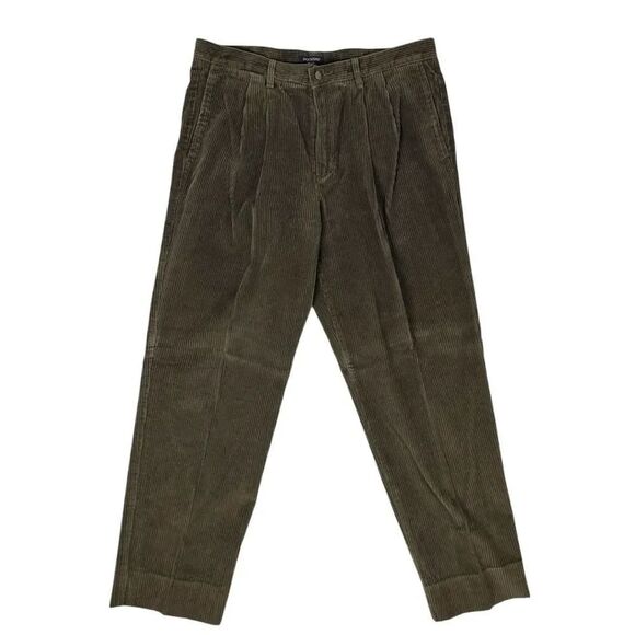 Dockers Other - Vintage Dockers Corduroy Pants Men's 38x30 Olive Green 90s Pleated Preppy Skate